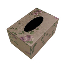 Caja de tejido de diseño de flores para el hotel